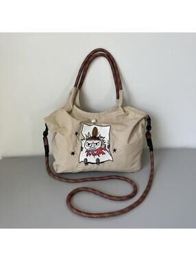 Moomin Character Light Weight Medium Crossbody Sand Beige NWOT